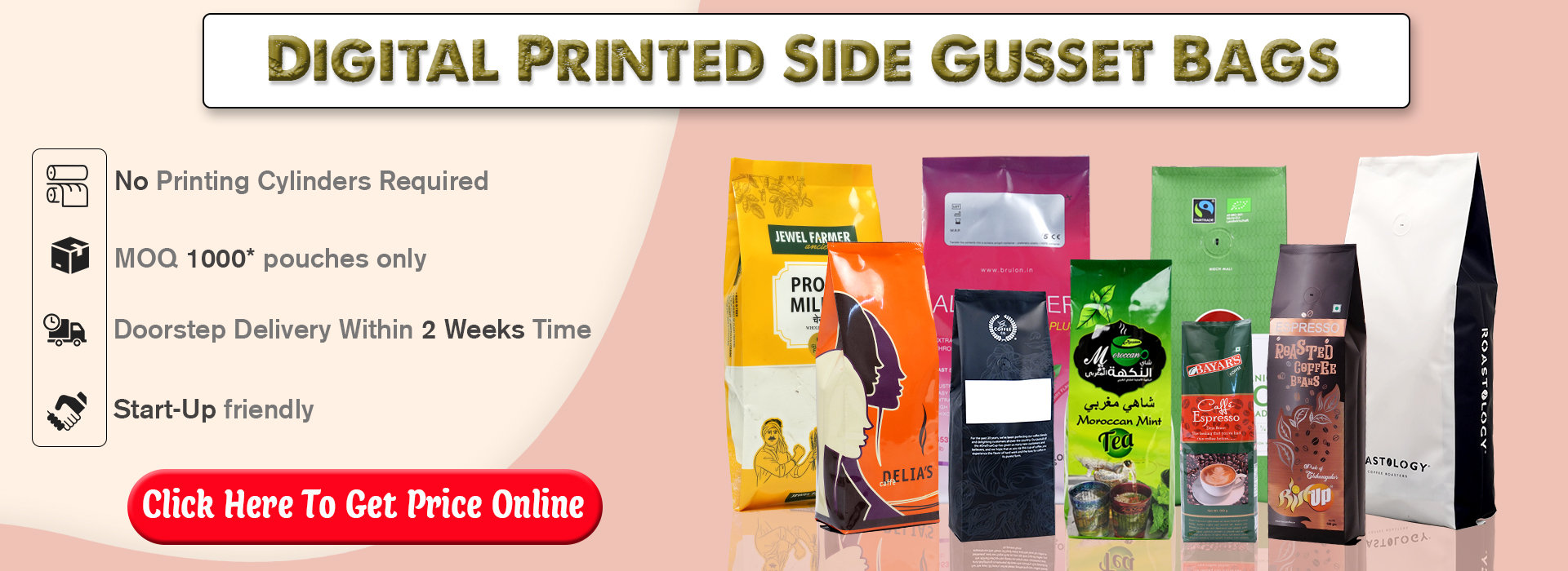 Digital Printed Coffee Bags With Valve